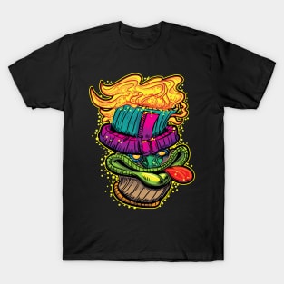 Flaming Tiki Head T-Shirt